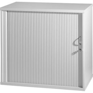 Beistellschrank, Querrolladen, rechts öffnend, weißaluminium Beistellschrank, Querrolladen, rechts öffnend, weißaluminium