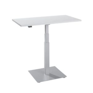 Beistelltisch Start Off, elektrisch höhenverstellbar, Rechteck, Säulenfuß, B 1000 x T 600 x H 635-1285 mm, lichtgrau/weißaluminium Beistelltisch Start Off, elektrisch höhenverstellbar, Rechteck, Säulenfuß, B 1000 x T 600 x H 635-1285 mm, lichtgrau/weißaluminium