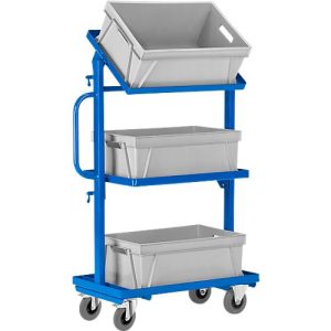 Beistellwagen, mit offenen Etagenböden, ohne Holzplatten/Eurokästen, neigbar Beistellwagen, mit offenen Etagenböden, ohne Holzplatten/Eurokästen, neigbar