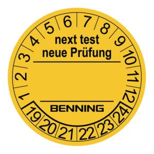 BENNING Prüfplaketten D30mm RL BENNING Prüfplaketten D30mm RL
