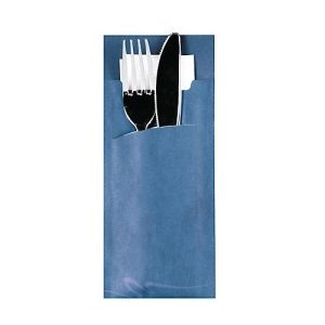 Bestecktaschen Papstar, inkl. weißer Serviette, 520 Stk., B 85 x H 200 mm, Papier, blau Bestecktaschen Papstar, inkl. weißer Serviette, 520 Stk., B 85 x H 200 mm, Papier, blau