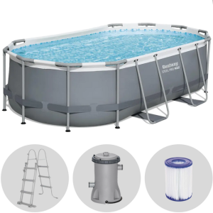 – Bestway Power Steel 56620DE – 427x250x100 cm -Frame Pool, oval – Bestway Power Steel 56620DE – 427x250x100 cm -Frame Pool, oval