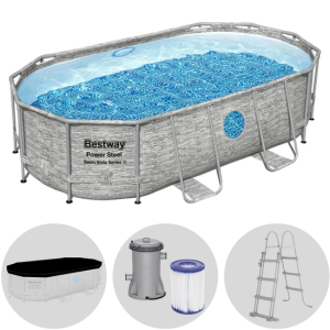 Bestway Power Steel Swim Vista 56714DE – 427x250x100 cm – Ovaler Frame Pool Bestway Power Steel Swim Vista 56714DE – 427x250x100 cm – Ovaler Frame Pool