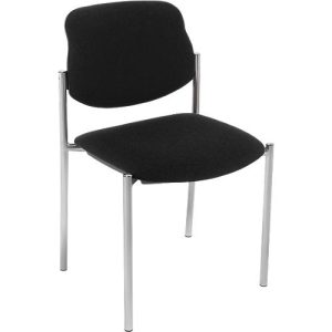 Besucherstuhl Styl, ohne Armlehnen, Stoff schwarz, Gestell alusilbern, stapelbar bis zu 6 Stück Besucherstuhl Styl, ohne Armlehnen, Stoff schwarz, Gestell alusilbern, stapelbar bis zu 6 Stück