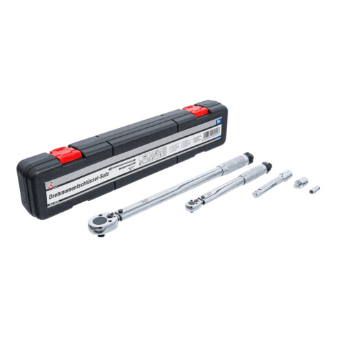 BGS Do it yourself Drehmomentschlüssel-Satz Abtrieb Außenvierkant 6,3 mm (1/4") 5 - 25 Nm, 12,5 mm (1/2") 28 - 210 Nm 5-tlg.