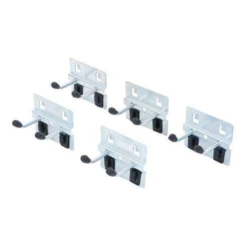 BGS Doppelhaken-Satz, 40 mm, für Schrankwand-System, 5-tlg.