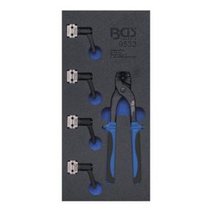 BGS Rohrbiegegerät- und Bremsleitungsklemmen-Satz 4,75 + 6 mm BGS Rohrbiegegerät- und Bremsleitungsklemmen-Satz 4,75 + 6 mm