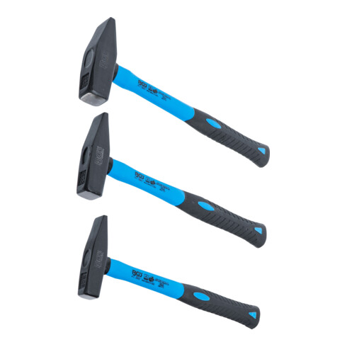 BGS Schlosserhammer-Satz Fiberglasstiel DIN 1041 300 / 500 / 800 g 3-tlg.
