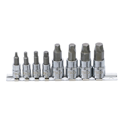 BGS Schraubenausdreher-Satz Antrieb 6,3 mm (1/4 Zoll) / 10 mm (3/8 Zoll) für defekten Innensechskant 3 - 10 mm 8 teilig