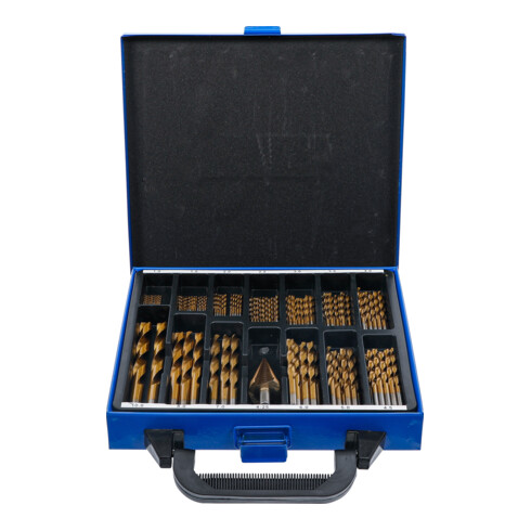 BGS Spiral- und Stufenbohrer-Satz HSS Titan nitriert 1 - 10 mm, 119-tlg.