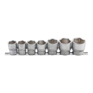 BGS Steckschlüssel-Einsatz-Satz, Sechskant Antrieb Innenvierkant 12,5 mm (1/2 Zoll) SW 20 – 32 mm 7 teilig BGS Steckschlüssel-Einsatz-Satz, Sechskant Antrieb Innenvierkant 12,5 mm (1/2 Zoll) SW 20 – 32 mm 7 teilig