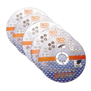 BGS Trennscheiben für Edelstahl Ø 125 x 1,0 x 22,2 mm 5-tlg. BGS Trennscheiben für Edelstahl Ø 125 x 1,0 x 22,2 mm 5-tlg.