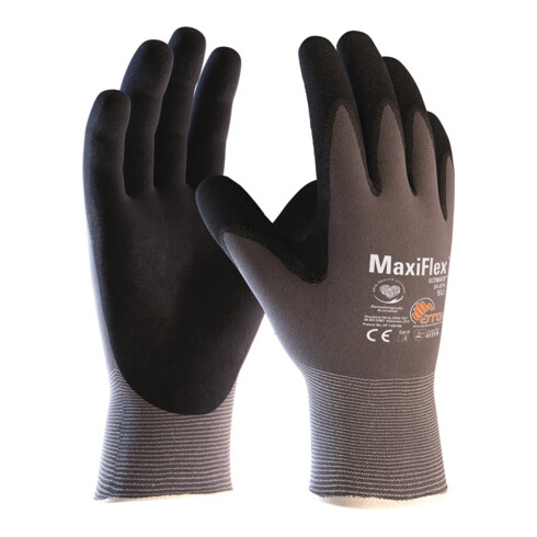 BIG Handschuhe MaxiFlex Ultimate 34-874 Gr.10 grau/schwarz Nyl.m.Nitril EN388 Kat.II