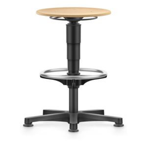bimos Allround Hocker mit Gleiter und Fußring, Holz, Sitzhöhe 560-830 mm bimos Allround Hocker mit Gleiter und Fußring, Holz, Sitzhöhe 560-830 mm