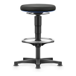 bimos Allround Hocker mit Gleiter und Fußring, Stoff schwarz, Sitzhöhe 560-830 mm bimos Allround Hocker mit Gleiter und Fußring, Stoff schwarz, Sitzhöhe 560-830 mm