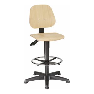 bimos Arbeitsdrehstuhl Unitec mit Gleiter und Fußring und Holz Sitzhöhe 580-850 mm bimos Arbeitsdrehstuhl Unitec mit Gleiter und Fußring und Holz Sitzhöhe 580-850 mm