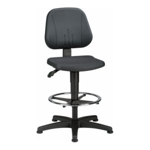 bimos Arbeitsdrehstuhl Unitec mit Gleiter und Fußring und PU-Schaum schwarz Sitzhöhe 580-850 mm bimos Arbeitsdrehstuhl Unitec mit Gleiter und Fußring und PU-Schaum schwarz Sitzhöhe 580-850 mm