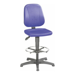 bimos Arbeitsdrehstuhl Unitec mit Gleiter und Fußring und Stoff blau Sitzhöhe 580-850 mm bimos Arbeitsdrehstuhl Unitec mit Gleiter und Fußring und Stoff blau Sitzhöhe 580-850 mm
