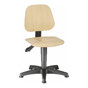 bimos Arbeitsdrehstuhl Unitec mit Gleiter und Holz Sitzhöhe 440-620 mm bimos Arbeitsdrehstuhl Unitec mit Gleiter und Holz Sitzhöhe 440-620 mm
