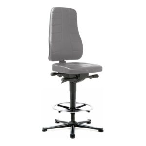 bimos Arbeitsstuhl All-In-One Highline mit Gleiter und Fußring und Kunstleder grau 570-830 mm bimos Arbeitsstuhl All-In-One Highline mit Gleiter und Fußring und Kunstleder grau 570-830 mm