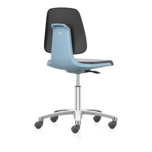 bimos Arbeitsstuhl Labsit mit Rollen, Sitz-H.450-650 mm, PU-Schaum, Sitzschale blau bimos Arbeitsstuhl Labsit mit Rollen, Sitz-H.450-650 mm, PU-Schaum, Sitzschale blau
