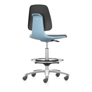 bimos Arbeitsstuhl Labsit mit Rollen, Sitz-H.560-810 mm, PU-Schaum, Sitzschale blau bimos Arbeitsstuhl Labsit mit Rollen, Sitz-H.560-810 mm, PU-Schaum, Sitzschale blau