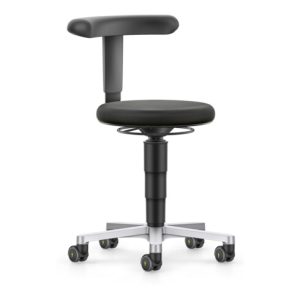 bimos ESD Hocker mit Rollen, Stoff schwarz, Sitzhöhe 450-650 mm, Flex-Stütze bimos ESD Hocker mit Rollen, Stoff schwarz, Sitzhöhe 450-650 mm, Flex-Stütze
