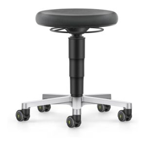 bimos ESD Hocker mit Rollen, Supertec schwarz, Sitzhöhe 450-650 mm bimos ESD Hocker mit Rollen, Supertec schwarz, Sitzhöhe 450-650 mm