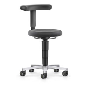 bimos ESD Hocker mit Rollen, Supertec schwarz, Sitzhöhe 450-650 mm, Flex-Stütze bimos ESD Hocker mit Rollen, Supertec schwarz, Sitzhöhe 450-650 mm, Flex-Stütze