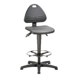 bimos Isitec mit Gleiter und Fußring und PU-Schaum schwarz Sitzhöhe 580-850 mm bimos Isitec mit Gleiter und Fußring und PU-Schaum schwarz Sitzhöhe 580-850 mm
