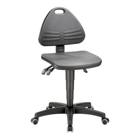 bimos Isitec mit Rollen und PU-Schaum schwarz Sitzhöhe 430-600 mm