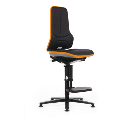 bimos Neon Hochstuhl Stoffpolster Flexband orange Sitz 590-870 mm Synchrontechnik