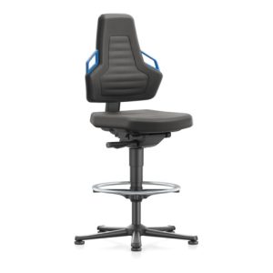 bimos Nexxit mit Fußring Supertec-Polster Grifffarbe blau Sitzhöhe 570-820 mm bimos Nexxit mit Fußring Supertec-Polster Grifffarbe blau Sitzhöhe 570-820 mm