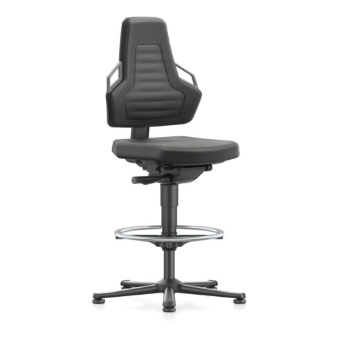 bimos Nexxit mit Fußring Supertec-Polster Grifffarbe grau Sitzhöhe 570-820 mm