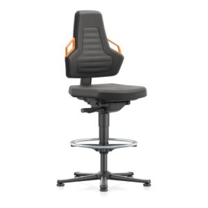 bimos Nexxit mit Fußring Supertec-Polster Grifffarbe orange Sitzhöhe 570-820 mm bimos Nexxit mit Fußring Supertec-Polster Grifffarbe orange Sitzhöhe 570-820 mm