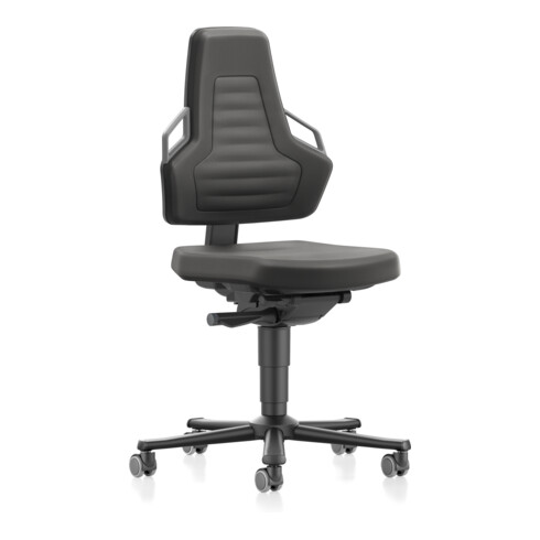 bimos Nexxit mit Rollen Supertec-Polster Grifffarbe grau Sitzhöhe 450-600 mm