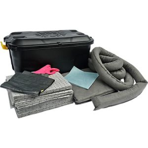 Bindemittel Notfallset, universell einsetzbar, 75 l, in fahrbarem Kunststoffkoffer mit Deckel & Griff, grau Bindemittel Notfallset, universell einsetzbar, 75 l, in fahrbarem Kunststoffkoffer mit Deckel & Griff, grau