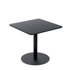 Bistrotisch Paperflow® Mezzo, melaminharzbeschichtete MDF-Platte, Stahlgestell, quadratisch B 800 x T 800 x H 750 mm, schwarz/mattschwarz Bistrotisch Paperflow® Mezzo, melaminharzbeschichtete MDF-Platte, Stahlgestell, quadratisch B 800 x T 800 x H 750 mm, schwarz/mattschwarz