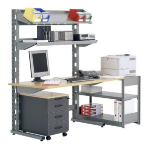 Bito PC-Stationen B 1306 mm x H 1785 mm x T 920 mm, graualuminium Bito PC-Stationen B 1306 mm x H 1785 mm x T 920 mm, graualuminium
