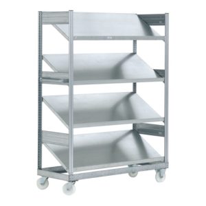 Bito Schrägbodenregale ohne Kästen B 1358 mm x H 1815 mm x T 533 mm, verzinkt