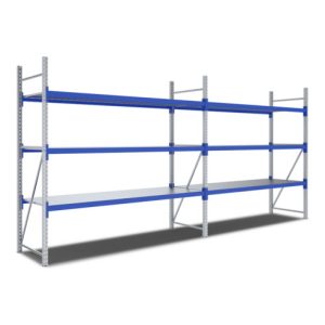 Bito Weitspannregal Set / F3 2500x 800×2700 G-/A-Feld 3Ebenen Stahlsegment RAL5010