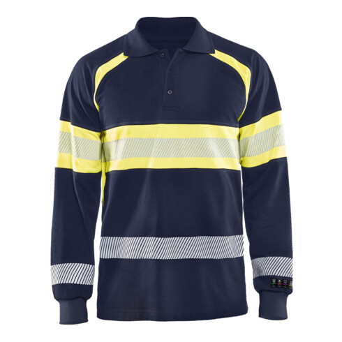 Blakläder Multinorm-Poloshirt, marineblau / gelb, Unisex-Größe: L