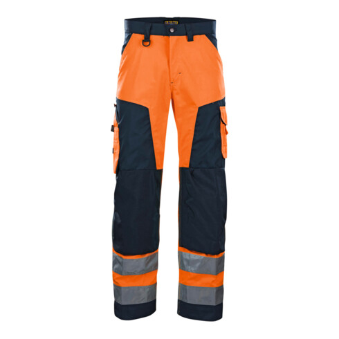 Blakläder Warnschutz-Bundhose, orange / marineblau, Konfektionsgröße 26