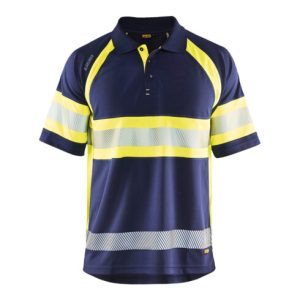 Blakläder Warnschutz Polo-Shirt, marineblau / gelb, Unisex-Größe: L Blakläder Warnschutz Polo-Shirt, marineblau / gelb, Unisex-Größe: L