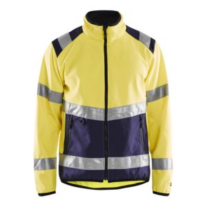 Blakläder Warnschutz-Softshell-Jacke, gelb / marineblau, Unisex-Größe: M Blakläder Warnschutz-Softshell-Jacke, gelb / marineblau, Unisex-Größe: M