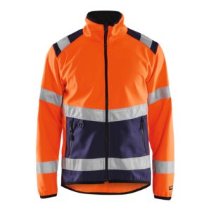 Blakläder Warnschutz-Softshell-Jacke, orange / marineblau, Unisex-Größe: M Blakläder Warnschutz-Softshell-Jacke, orange / marineblau, Unisex-Größe: M