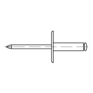 Blindniete Alu/Stahl verzinkt Flachkopf K 16 4,8 x 8 S