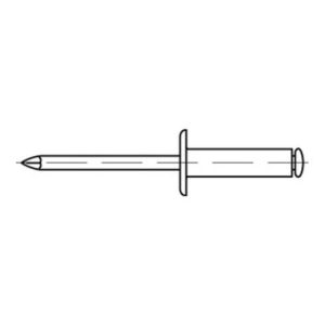 Blindniete Alu/Stahl verzinkt Flachkopf K 9,5 3,2 x 6 S