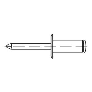Blindniete Stahl verzinkt Flachkopf A 4,8 x 8 S Blindniete Stahl verzinkt Flachkopf A 4,8 x 8 S