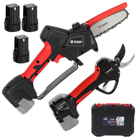 Blue Bird PS23-35+CS23-05A -Kit mit Baumschere + Akku-Hochentaster - 3x 14.4V 2.5Ah